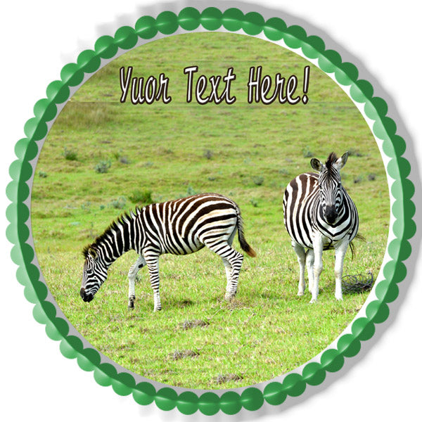 Zebra - Edible Cake Topper, Cupcake Toppers, Strips