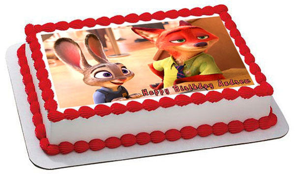 Zootopia - Edible Cake Topper OR Cupcake Topper, Decor