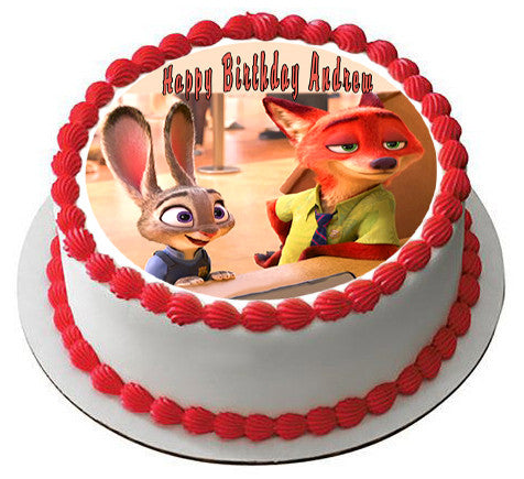 Zootopia - Edible Cake Topper OR Cupcake Topper, Decor