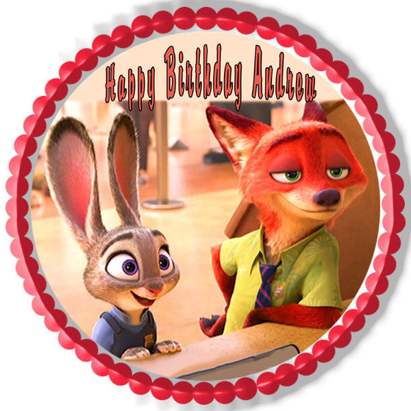 Zootopia - Edible Cake Topper OR Cupcake Topper, Decor