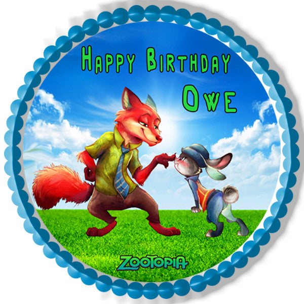 Zootopia (Nr2) - Edible Cake Topper OR Cupcake Topper, Decor