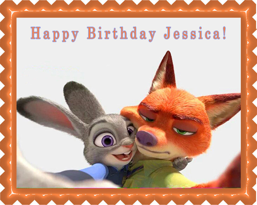Zootopia (Nr6) - Edible Cake Topper OR Cupcake Topper, Decor