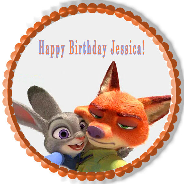 Zootopia (Nr6) - Edible Cake Topper OR Cupcake Topper, Decor
