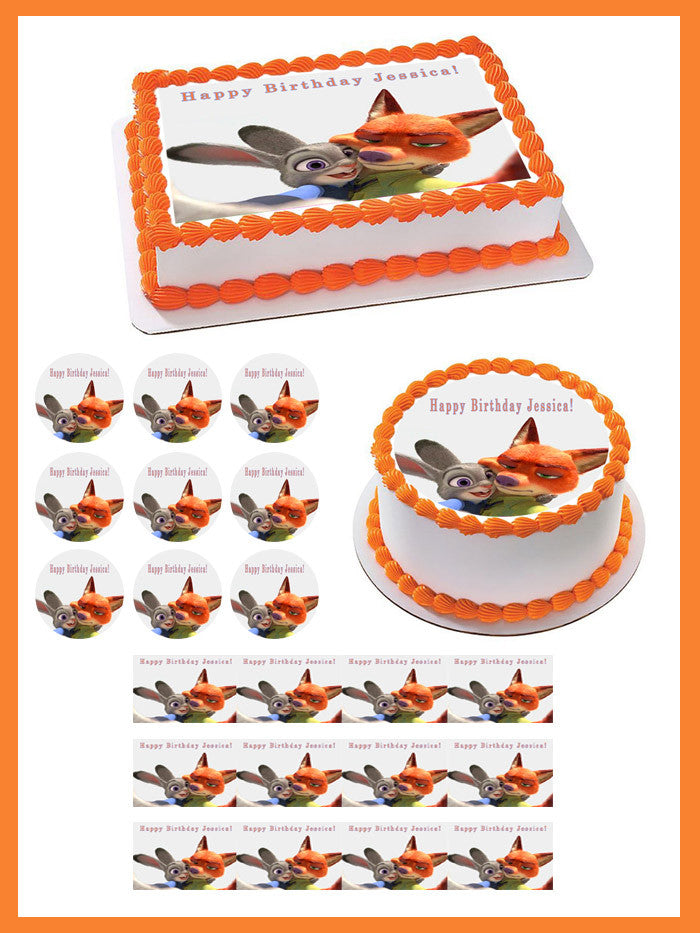 Zootopia (Nr6) - Edible Cake Topper OR Cupcake Topper, Decor