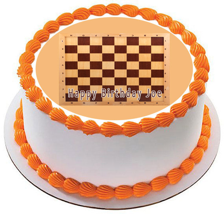 Chess Board (Nr2) - Edible Cake Topper, Cupcake Toppers, Strips
