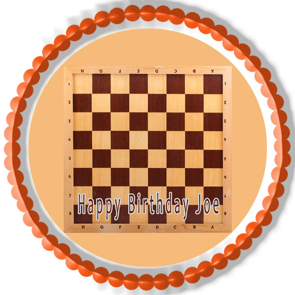Chess Board (Nr2) - Edible Cake Topper, Cupcake Toppers, Strips