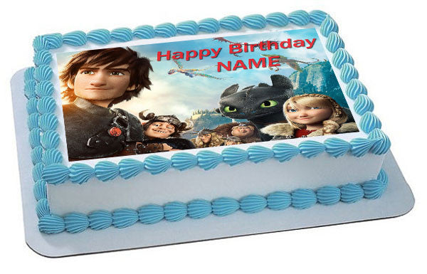 How To Train Your Dragon (Nr2) - Edible Cake Topper OR Cupcake Topper, Decor