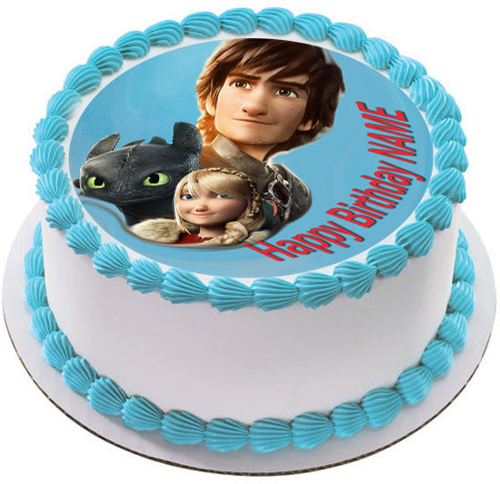 How To Train Your Dragon (Nr2) - Edible Cake Topper OR Cupcake Topper, Decor