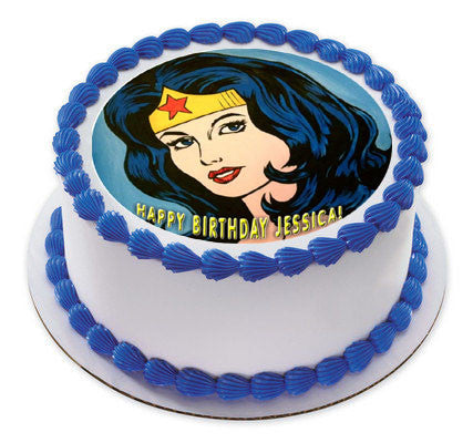 WONDER WOMAN - Edible Cake Topper OR Cupcake Topper, Decor