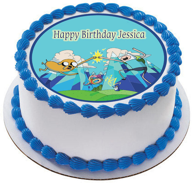 Adventure Time - Edible Cake Topper, Cupcake Toppers, Strips