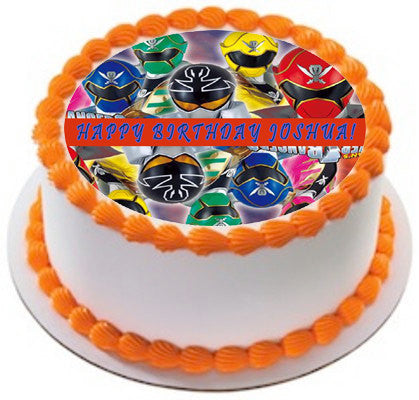 Power Rangers Super Megaforce (Mirror Picture) Edible Birthday Cake Topper OR Cupcake Topper, Decor - Edible Prints On Cake (Edible Cake &Cupcake Topper)