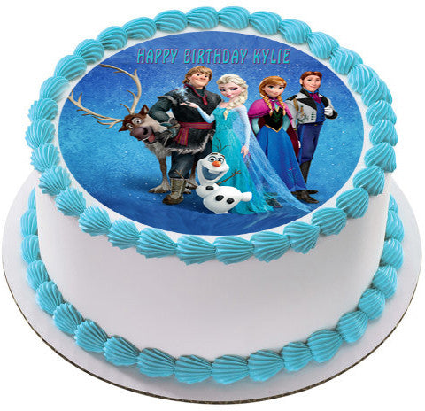 FROZEN 3 Edible Birthday Cake Topper OR Cupcake Topper, Decor - Edible Prints On Cake (Edible Cake &Cupcake Topper)