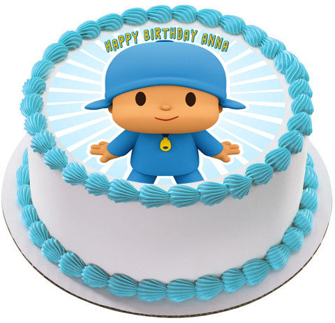 Pocoyo 2 Edible Birthday Cake Topper OR Cupcake Topper, Decor - Edible Prints On Cake (Edible Cake &Cupcake Topper)