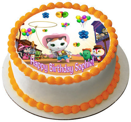 Sheriff Callie's Wild West Cast Edible Birthday Cake Topper OR Cupcake Topper, Decor - Edible Prints On Cake (Edible Cake &Cupcake Topper)