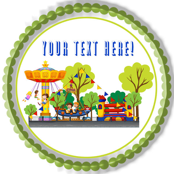 Kids Carnival - Edible Cake Topper, Cupcake Toppers, Strips