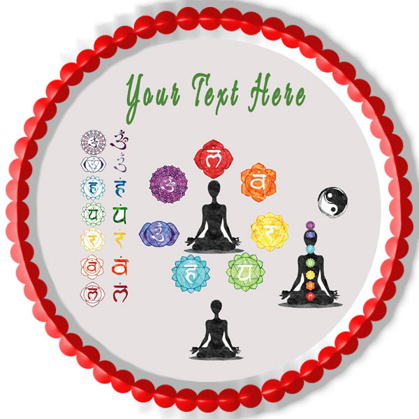Chakra - Edible Cake Topper, Cupcake Toppers, Strips