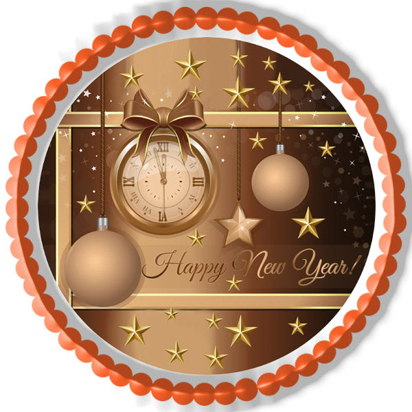 New Year (Nr2) - Edible Cake Topper, Cupcake Toppers, Strips