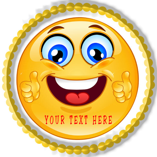 Thumb Up Emoji - Edible Cake Topper, Cupcake Toppers, Strips