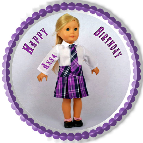 American Girl (Nr2) - Edible Cake Topper, Cupcake Toppers, Strips