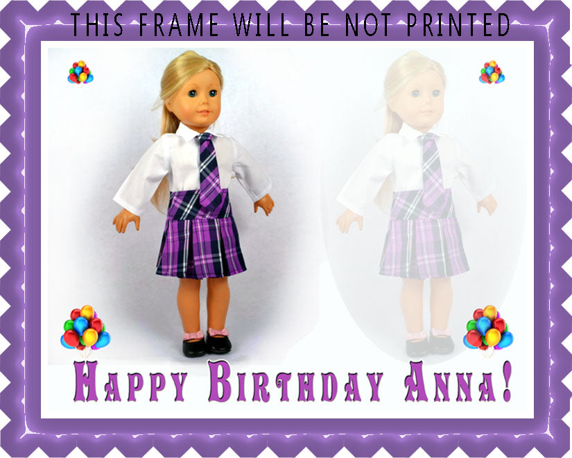 American Girl (Nr2) - Edible Cake Topper, Cupcake Toppers, Strips