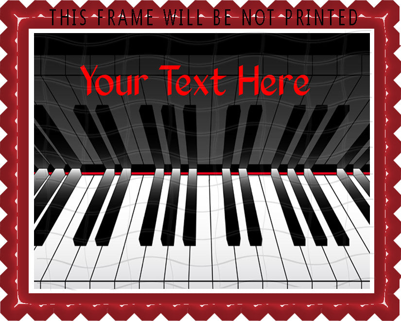 Piano keys (Nr2) - Edible Cake Topper OR Cupcake Topper, Decor