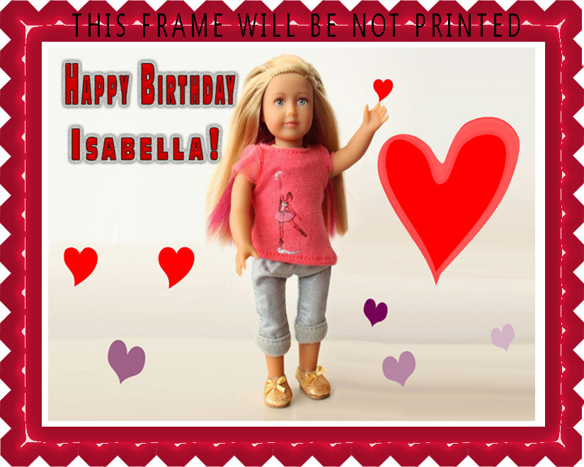 American Girl (Nr1) - Edible Cake Topper, Cupcake Toppers, Strips