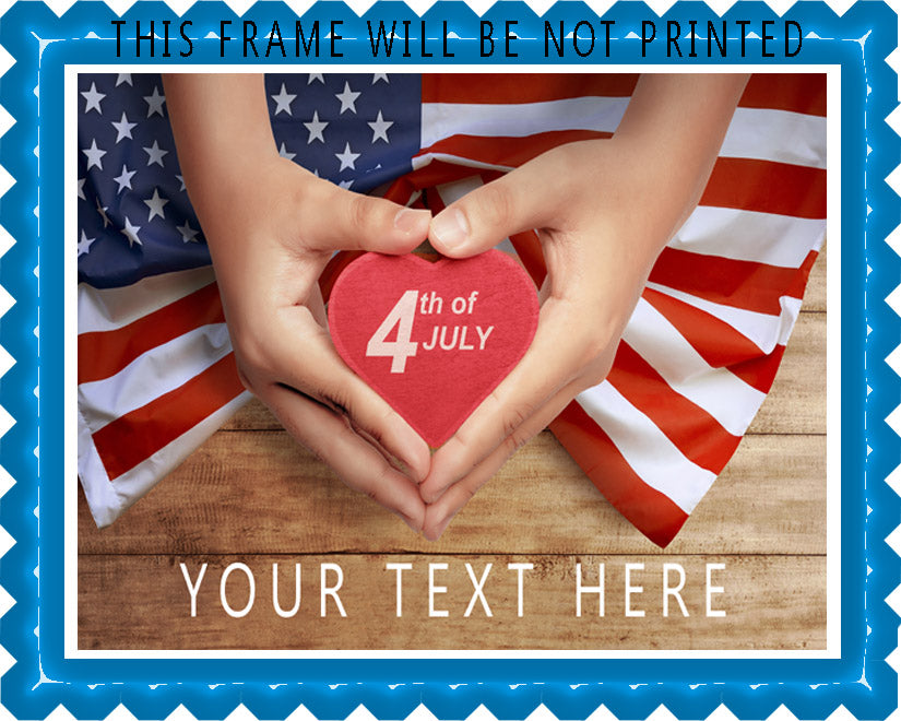 4th of July (Nr5) - Edible Cake Topper, Cupcake Toppers, Strips