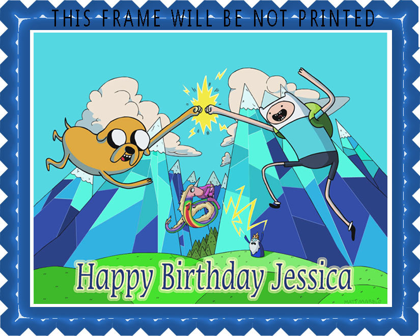 Adventure Time - Edible Cake Topper, Cupcake Toppers, Strips