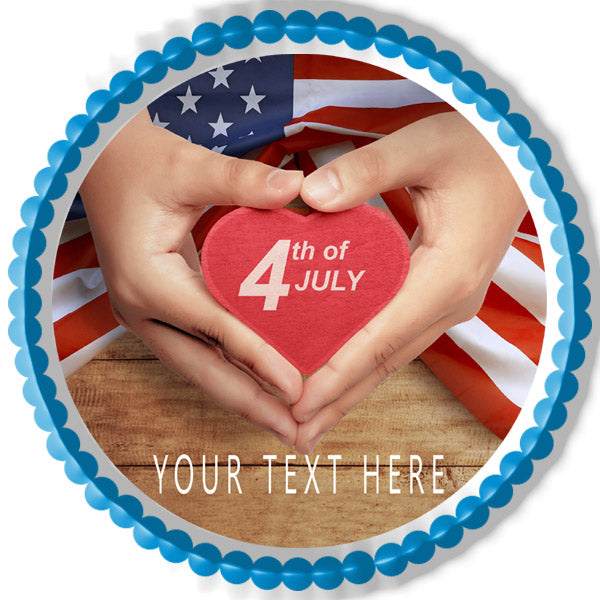 4th of July (Nr5) - Edible Cake Topper, Cupcake Toppers, Strips