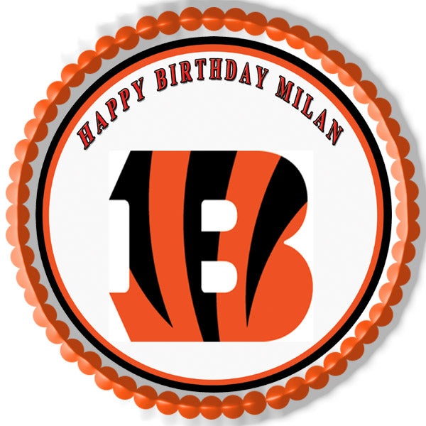 CINCINNATI BENGALS - Edible Cake Topper, Cupcake Toppers, Strips