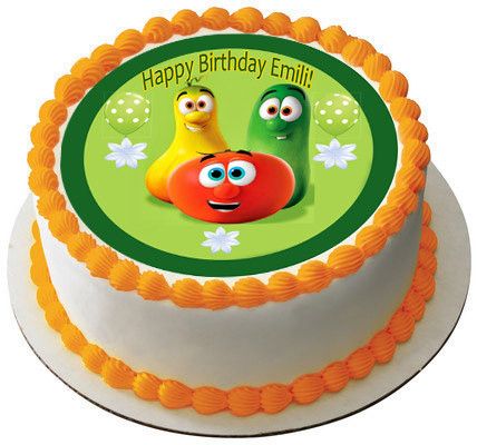 VEGGIE TALES Characters (Nr5) - Edible Cake Topper OR Cupcake Topper, Decor