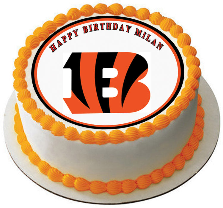 CINCINNATI BENGALS - Edible Cake Topper, Cupcake Toppers, Strips