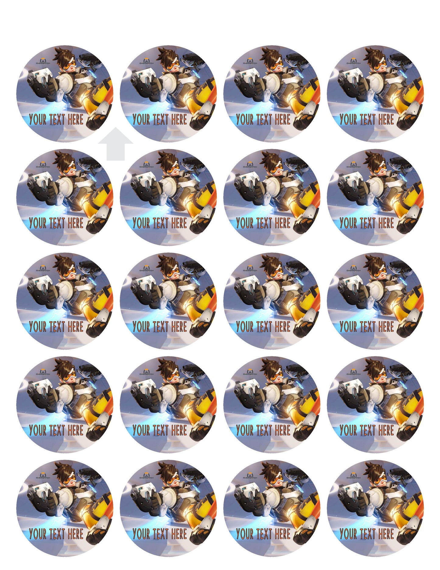 Overwatch - Edible Cake Topper, Cupcake Toppers, Strips
