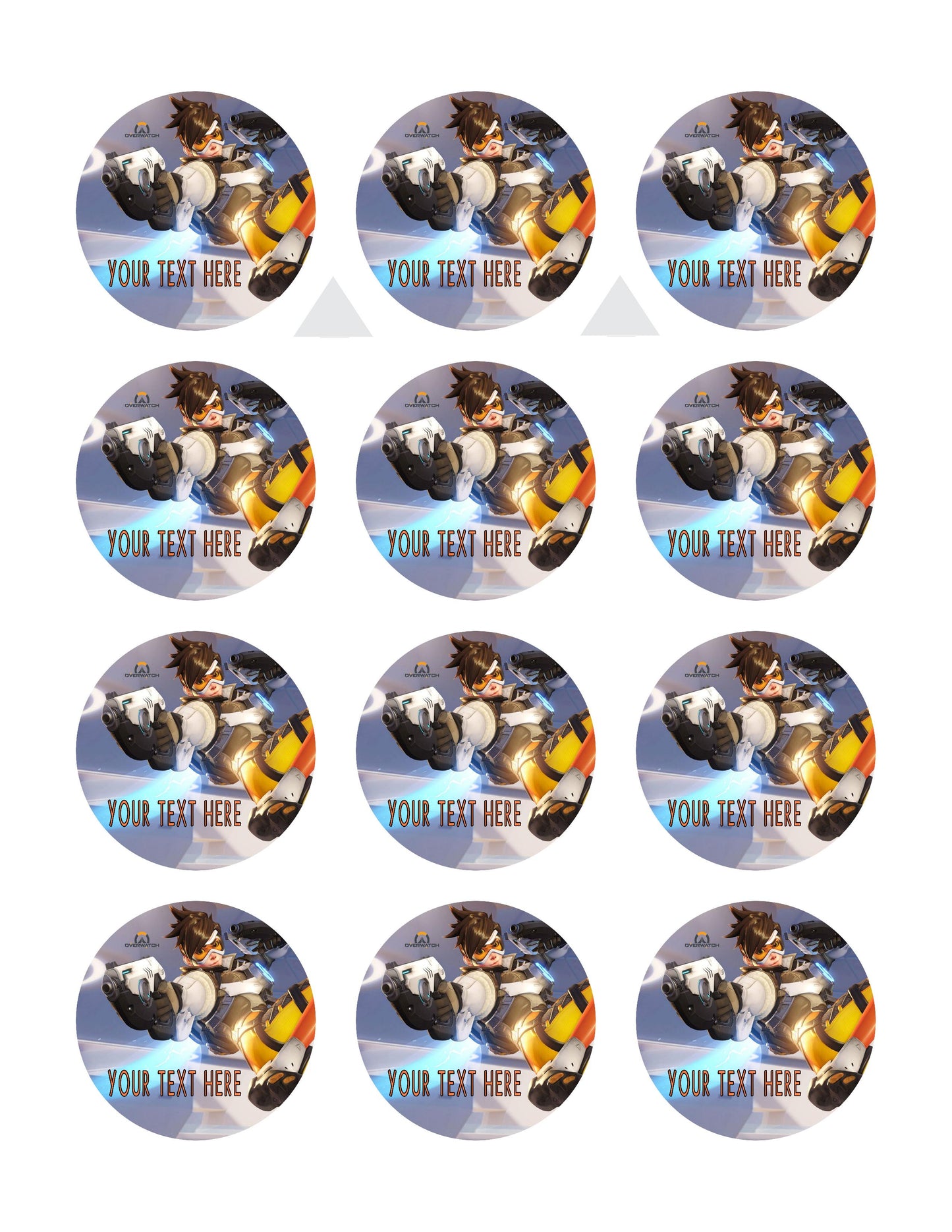 Overwatch - Edible Cake Topper, Cupcake Toppers, Strips