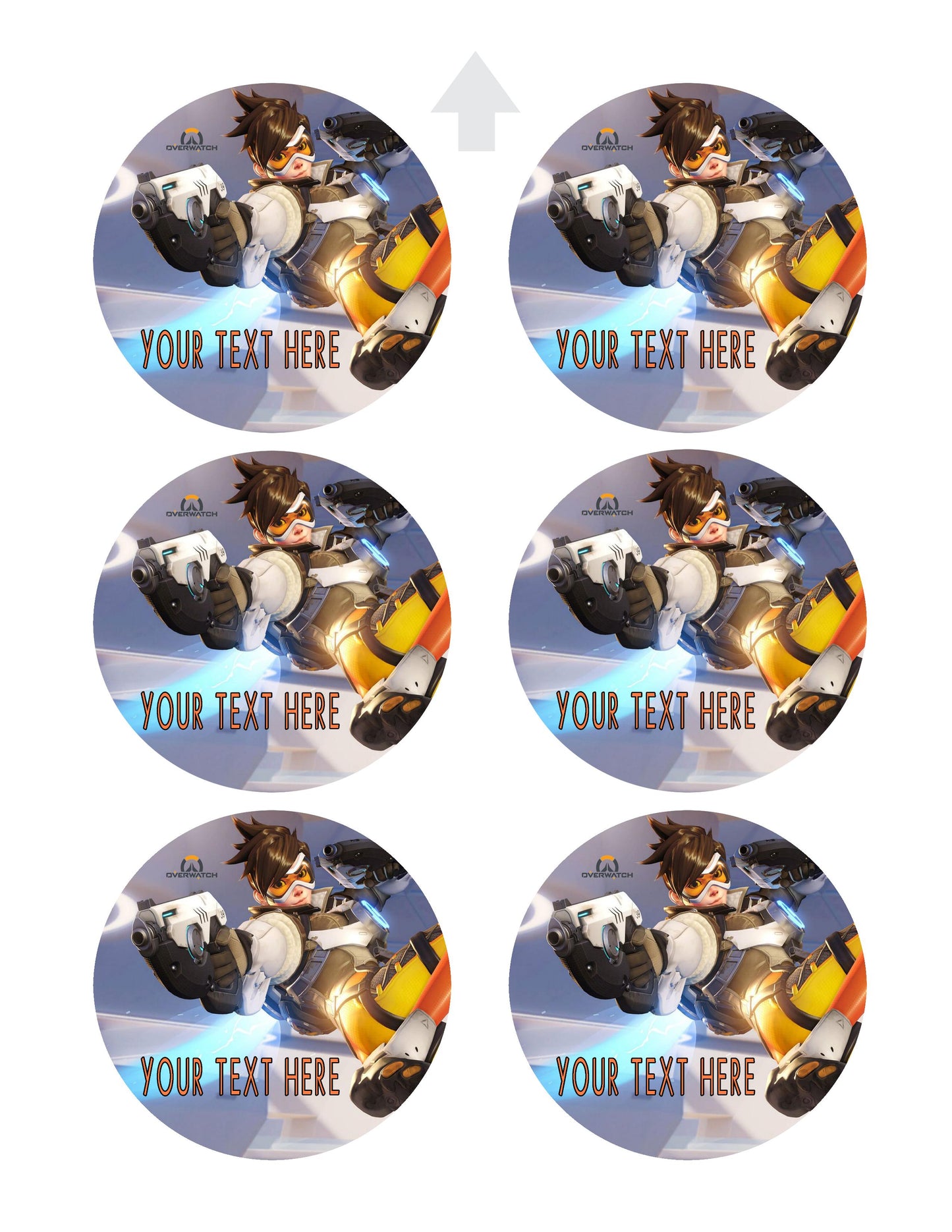 Overwatch - Edible Cake Topper, Cupcake Toppers, Strips