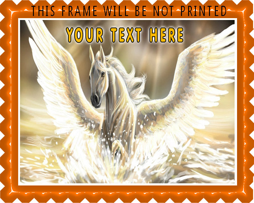 Pegasus - Edible Cake Topper, Cupcake Toppers, Strips