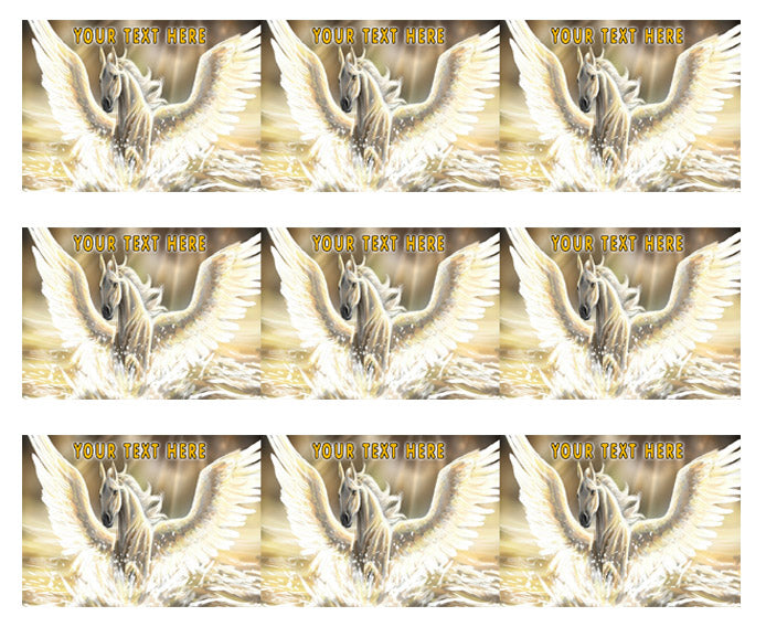 Pegasus - Edible Cake Topper, Cupcake Toppers, Strips