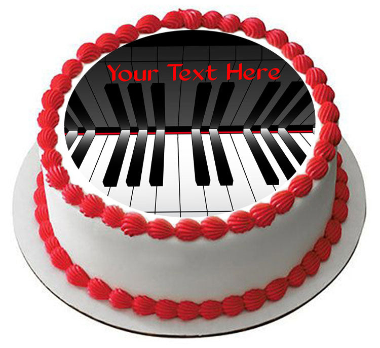 Piano keys (Nr2) - Edible Cake Topper OR Cupcake Topper, Decor