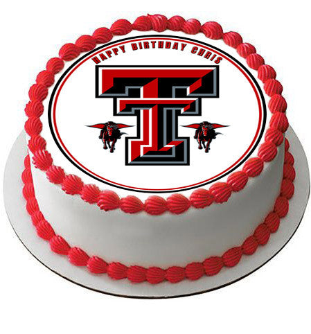 Texas Tech University 1 Edible Birthday Cake Topper OR Cupcake Topper, Decor - Edible Prints On Cake (Edible Cake &Cupcake Topper)