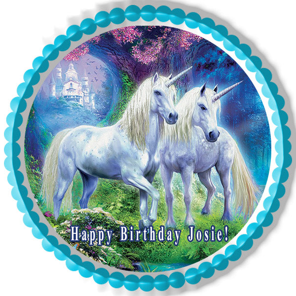 Unicorn - Edible Cake Topper, Cupcake Toppers, Strips