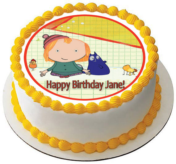 Peg + Cat - Edible Birthday Cake Topper OR Cupcake Topper, Decor