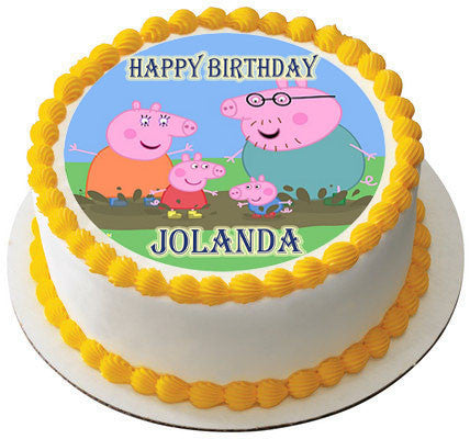 Peppa Pig (Nr2) - Edible Cake Topper OR Cupcake Topper, Decor
