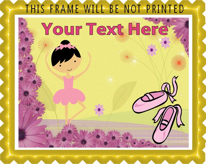 BALLERINA BALLET DANCER - Edible Cake Topper, Cupcake Toppers, Strips