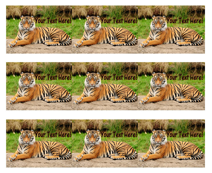 Tiger portrait - Edible Cake Topper, Cupcake Toppers, Strips