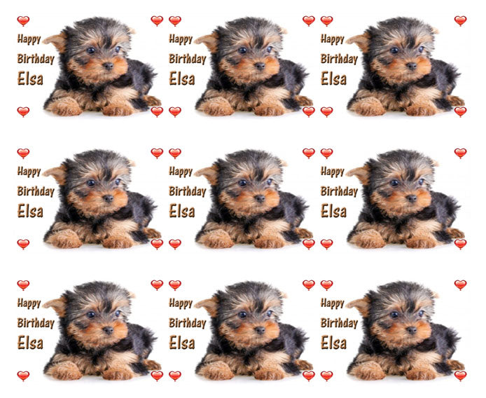 Puppy (Nr2) - Edible Cake Topper OR Cupcake Topper, Decor