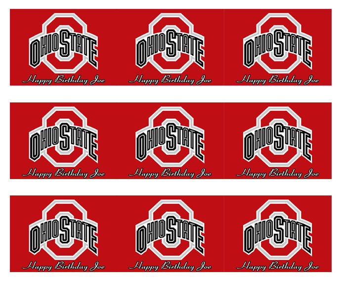 Ohio State Buckeyes - Edible Cake Topper OR Cupcake Topper, Decor