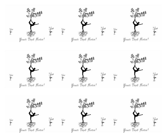 Yoga - Edible Cake Topper, Cupcake Toppers, Strips