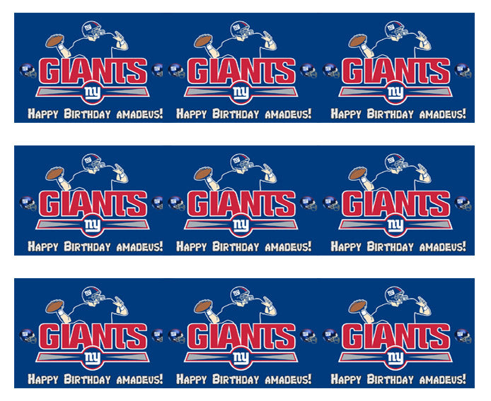 New York Giants - Edible Cake Topper OR Cupcake Topper, Decor