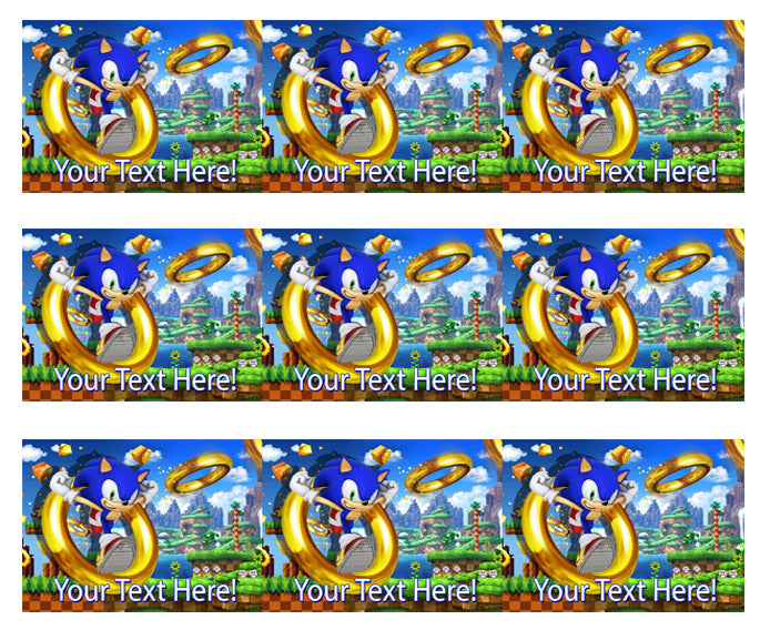 Sonic the Hedgehog - Edible Cake Topper, Cupcake Toppers, Strips