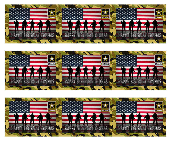 US ARMY - Edible Cake Topper OR Cupcake Topper, Decor
